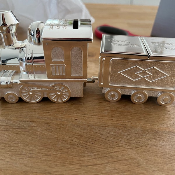 Personalised Train Money Box With Tooth & Curl Trinket Box Gifts Ideas ...