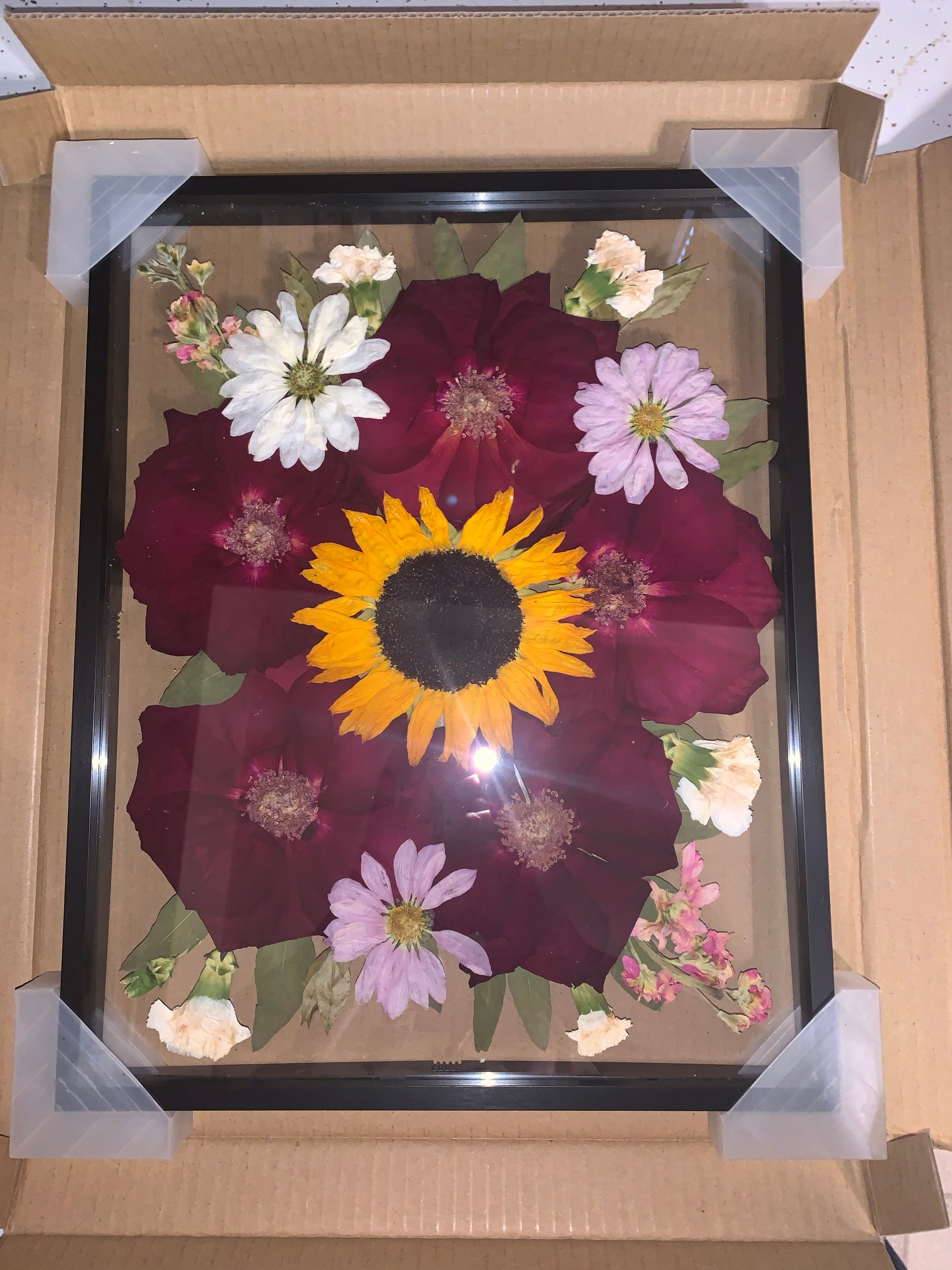 Preserved flowers from Madisen's etsy review