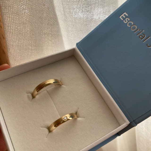 Matching Gold Wedding Bands Gift Box Paper Bracelet From Goodhopes