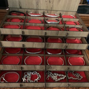 Personalized 4 Tiers Men's Accessory Box With Drawers, Jewelry Box ...