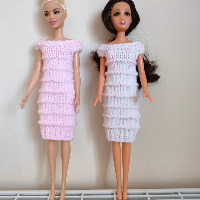 how to knit a barbie doll dress Knit Barbie Dress