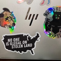No One is Illegal Sticker, No One is Illegal on Stolen Land Sticker No One is Illegal Sticker, No One is Illegal on Stolen Land Sticker