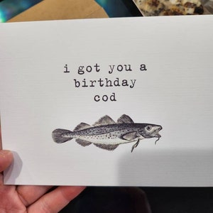 Pun Birthday Card / I Got You a Birthday Cod / Hilarious Birthday Card ...