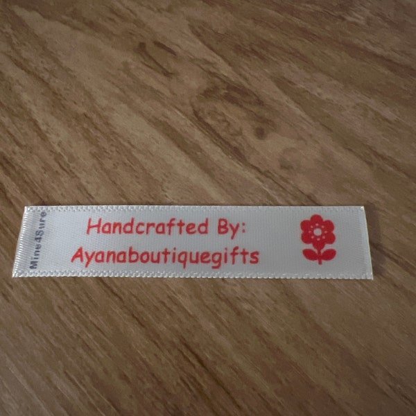 Custom Small Satin Sew On Labels - Oz Labels (Personalize Your Creations)