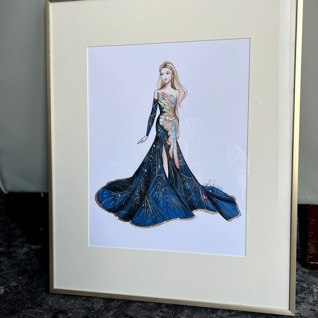 Met Gala Butterfly (fashion Illustration Print) - Etsy