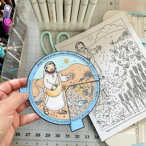 Jesus Calms the Storm Two Folded Paper Boats/mobile to Colour in and