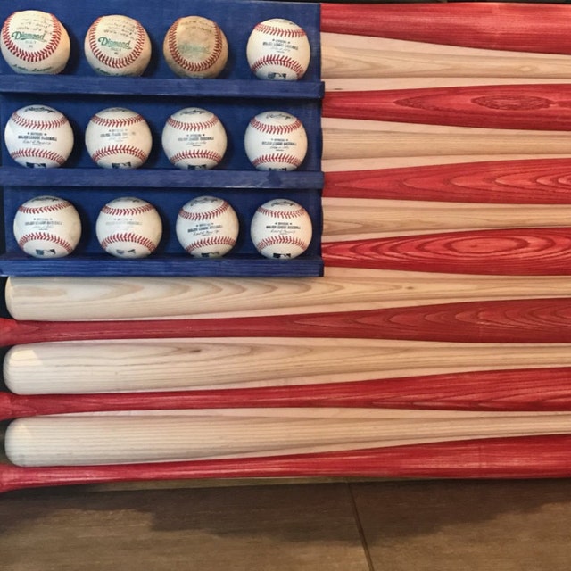 Wood baseball bat American flag. 30 inch bats Etsy
