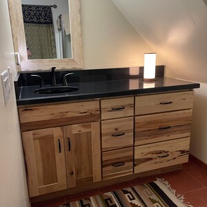 48 Inch Hickory Bathroom Vanity Single Sink Vanity Hickory - Etsy