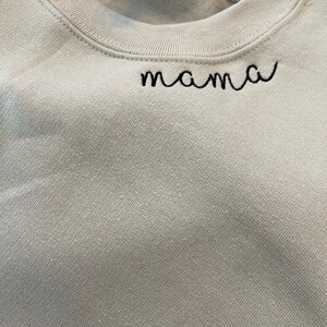 Mama Embroidered Collar Crewneck Sweatshirt Featured in CNN Underscored ...