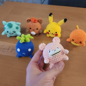 ミニポケモン、カスタムポケモンかぎ針編み人形、ポケモン手作り