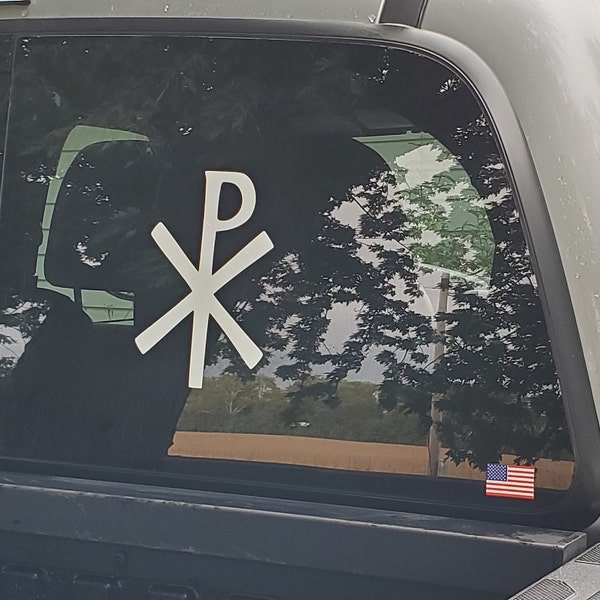 Christogram Vinyl Decal - Jesus Christ Monogram Chi Rho Christian ...