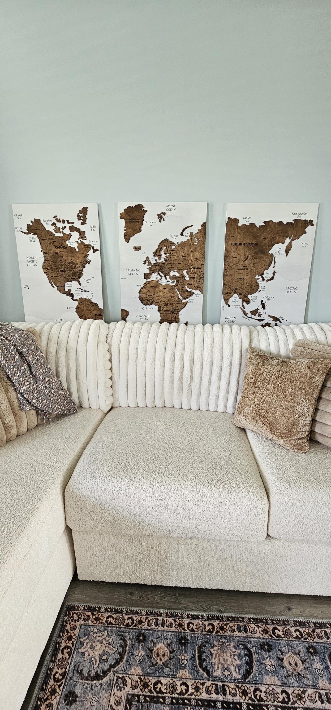 Wooden World Map Wall Art, Push Pin Travel World Map, Large Personalized World Map, Cork World Map Apartment Decor, 5th Anniversary Gift