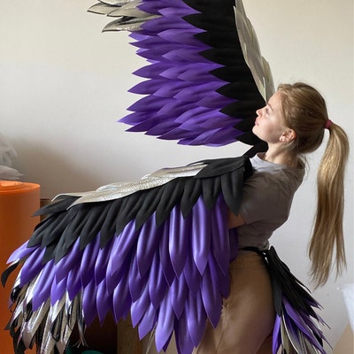 Purple Harpy Wings and Tail Bird Wings Arm Wings Purple - Etsy