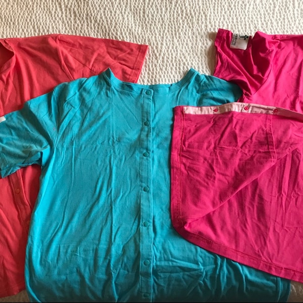 2-pack M Breast Cancer Mastectomy Surgery Shirt With 4 Drain Pockets