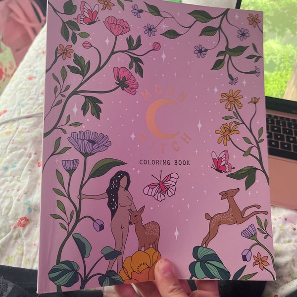 Moon Witch Coloring Book ™ Etsy