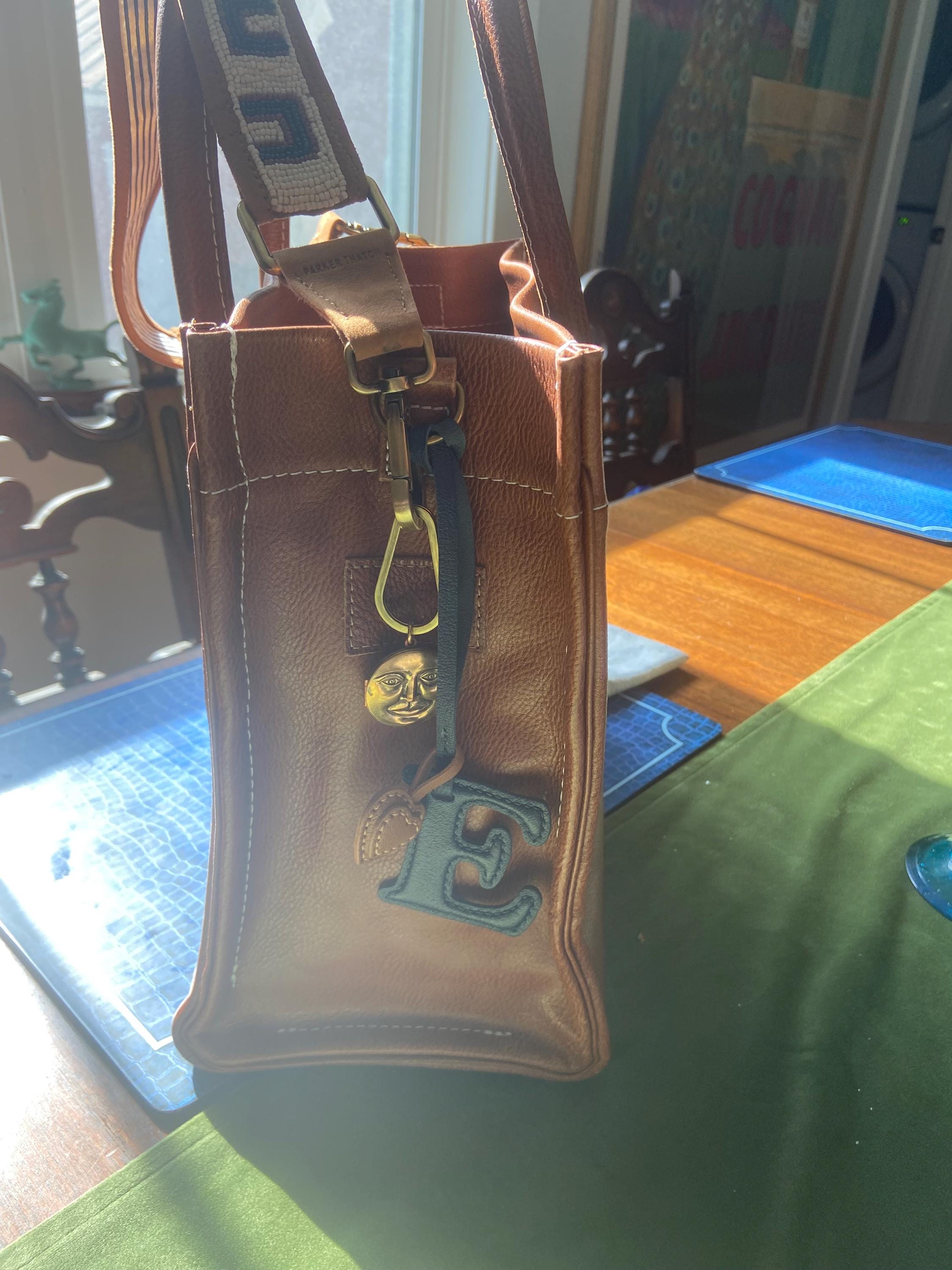 Personalized Initial Name Leather Bag Charm, Custom Handmade Keychain, Alphabet Gifts With Name, Love Gift For Her/Him, Nice Birthday Gift
