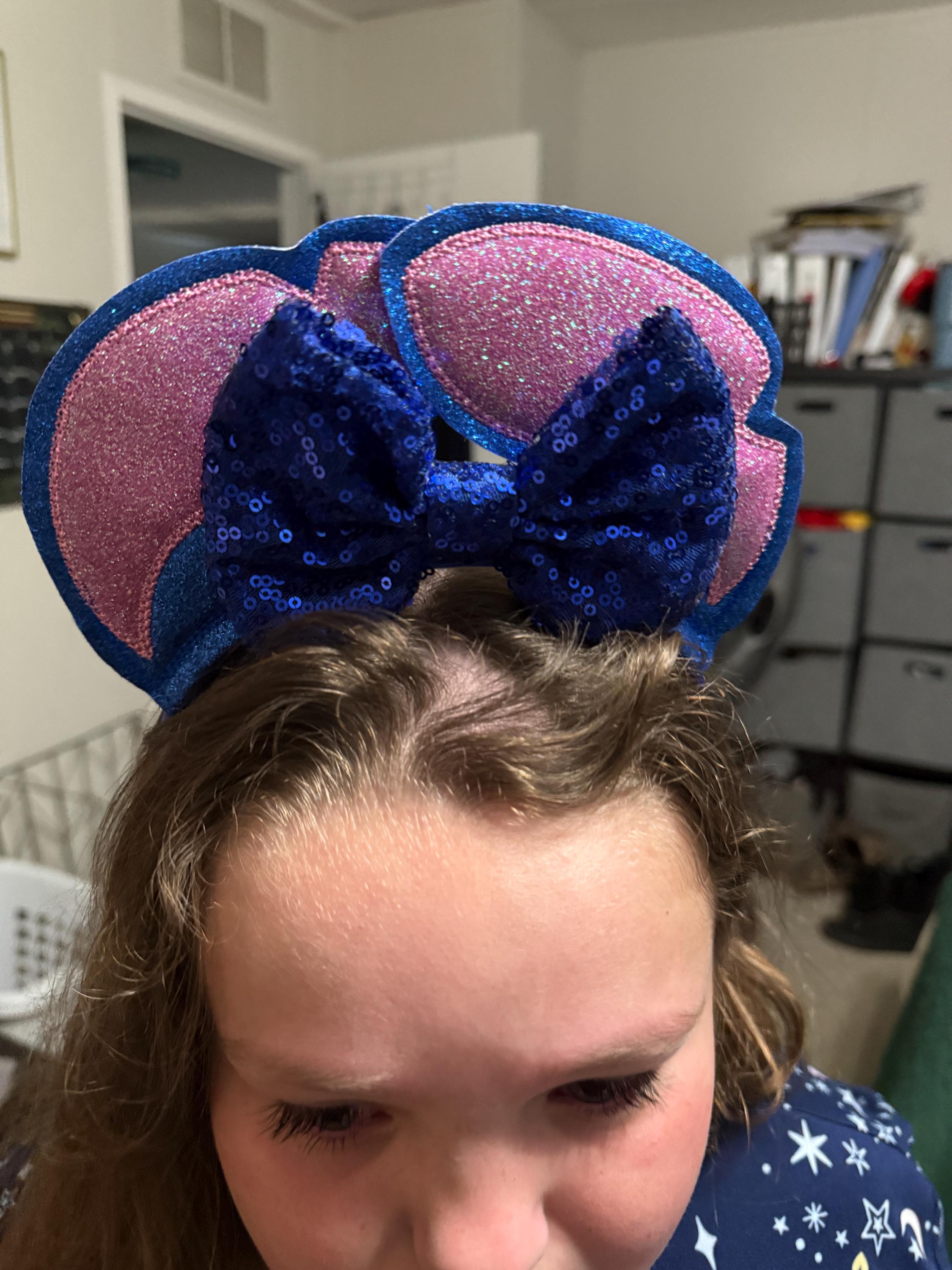 Glitter Stitch Holographic Inspired Minnie Mickey Ears  display picture 3