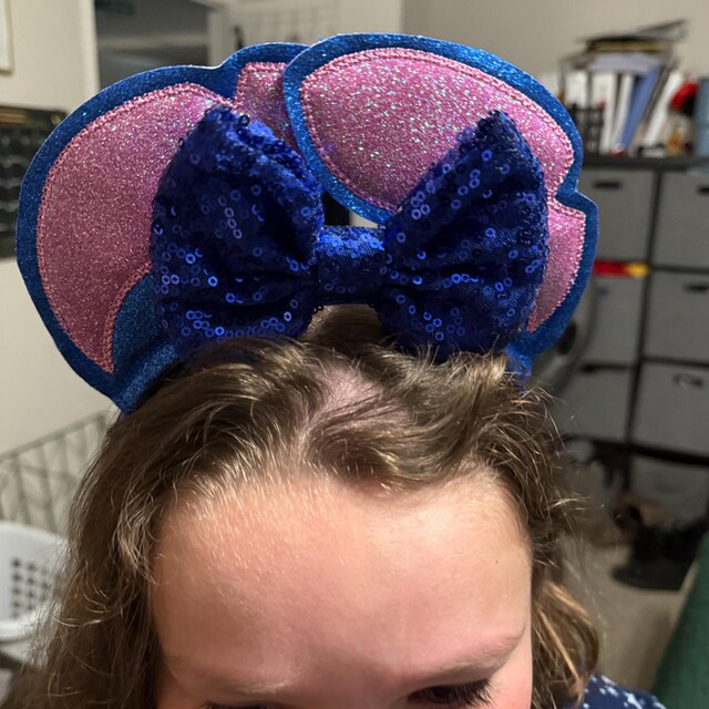 Glitter Stitch Holographic Inspired Minnie Mickey Ears  display picture 2