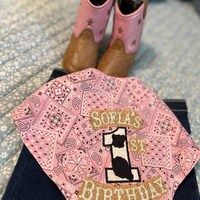 NAME 1st RODEO Back Number-personalizedcowboy-1st Birthday/rodeo Banner ...