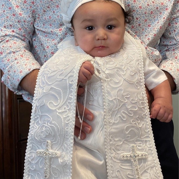 Baby Boy Christening Outfit 9 Pieces Set, White Blessing or Baptism ...