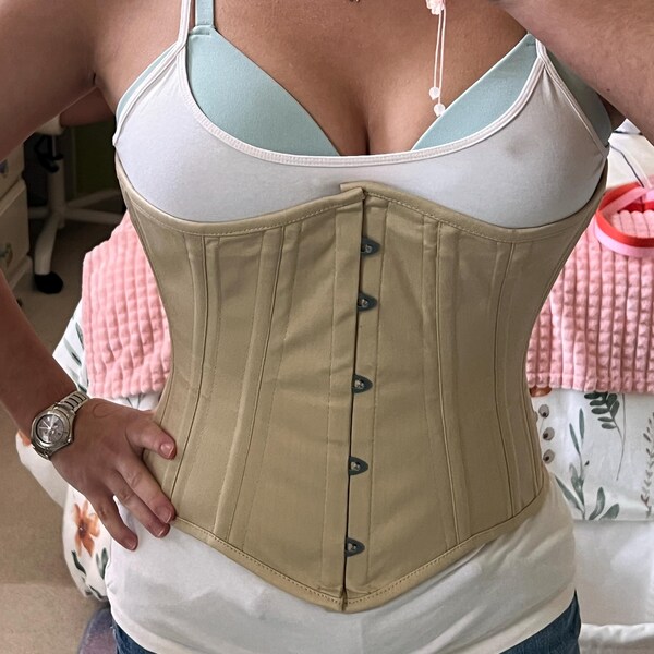 Corset Store Heavy Duty Underbust Waist Training Corset | Double Steel Boned Cotton M92