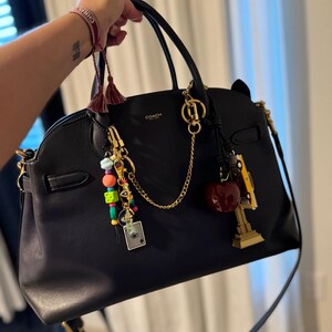 Multi Beaded Bag Charm With Zip Tie - Etsy