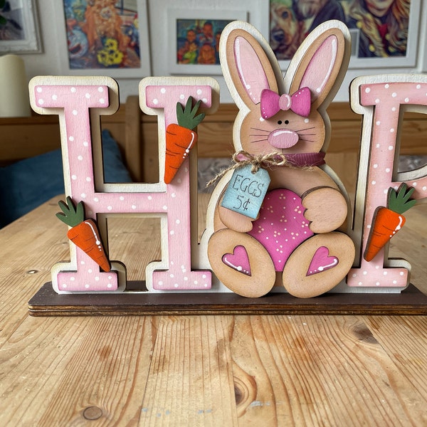 HOP Standing Bunny Shelf Sitter SVG | Laser Cut File | Glowforge ...