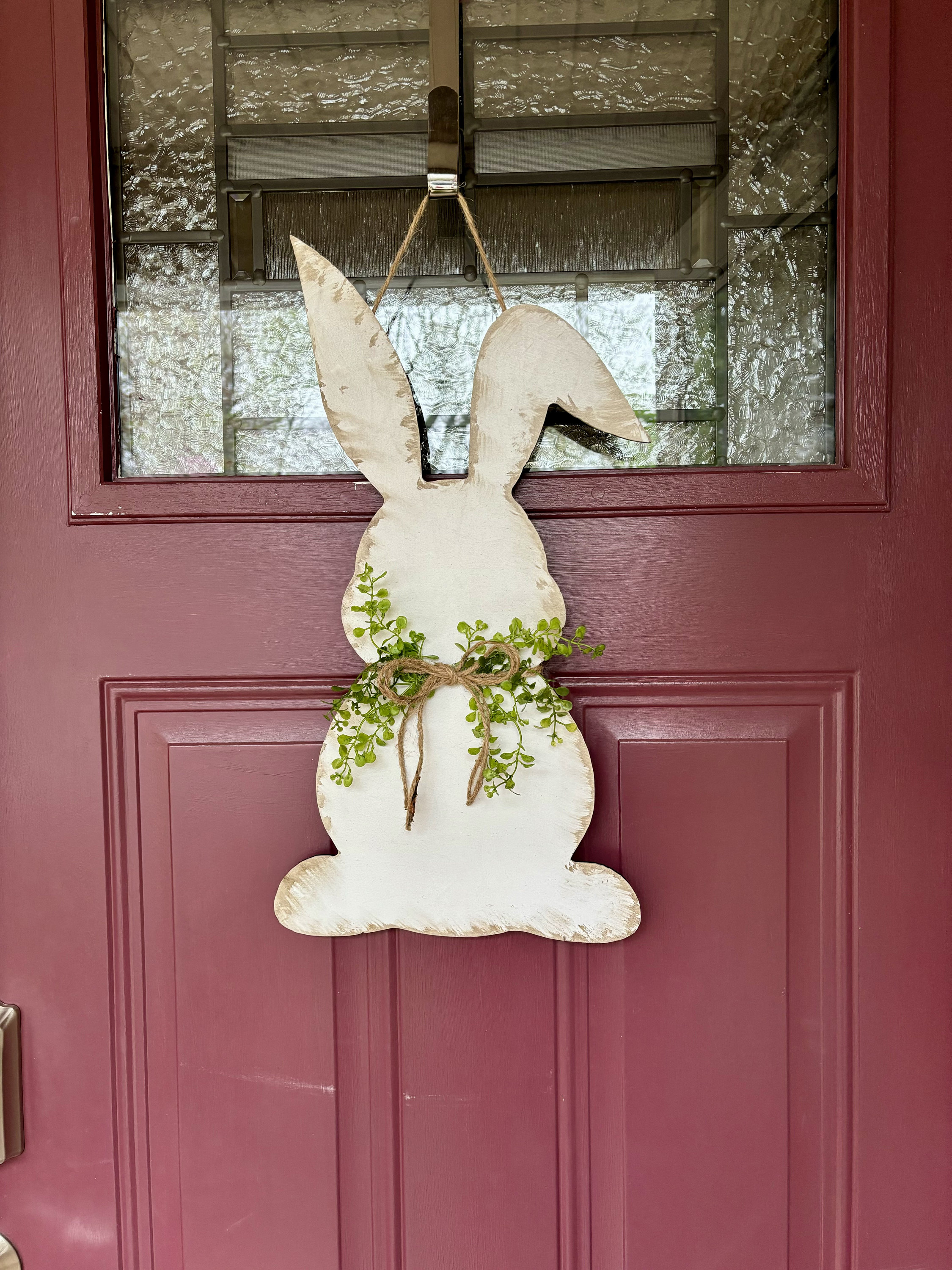Front Door Decor | Easter Bunny Door Hanger | Easter Decor l Front Door Wreath | Easter Door Sign | Easter Door Hanger | Easter Welcome