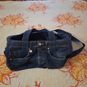 Denim Bag, Recycled Denim, Big Bag, Casual Bag, Sport Bag