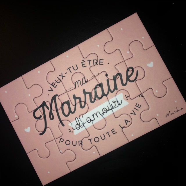 Puzzle Personnalisé Veux tu être ma marraine pour la vie ? 120