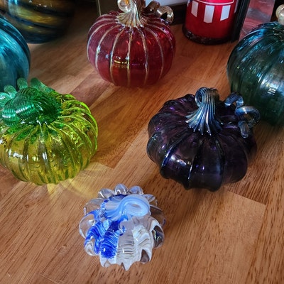 30th Anniversary Blown Glass Float, Red & Gold 4 Decorative Ball ...