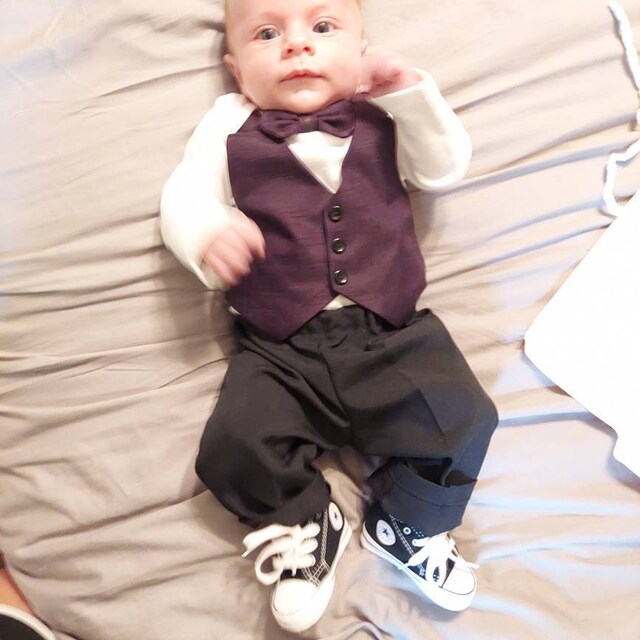Purple suit for baby boy discount