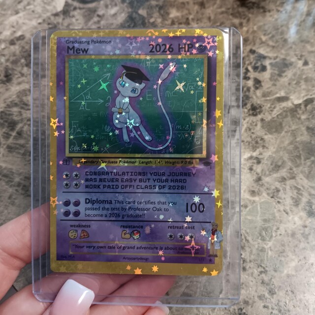 Pokemon Graduation Card, Graduation Card, Pokemon Graduation Gift