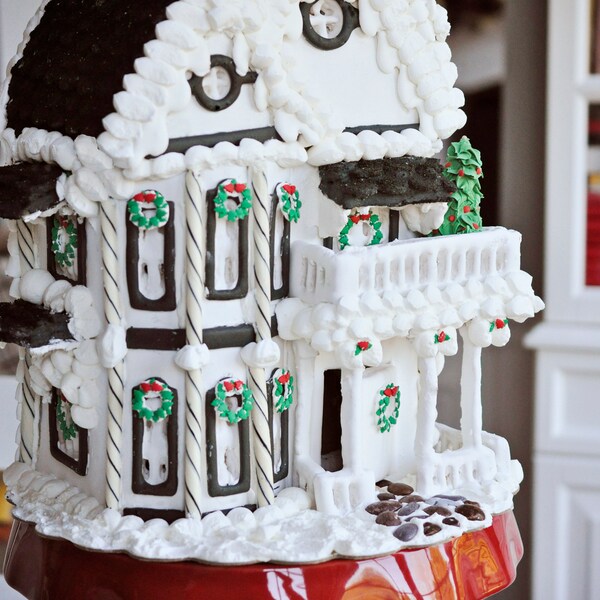 Two story Gingerbread House Template Etsy Two story Gingerbread House Template Etsy