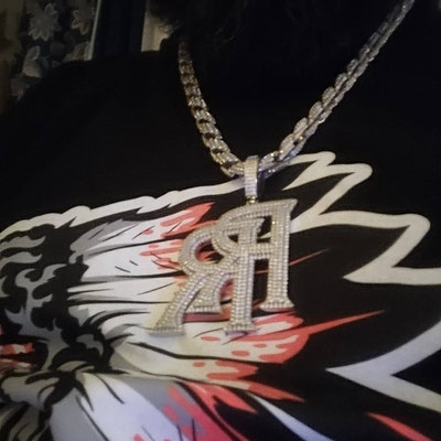 Iced Out 10mm Miami Cuban Chain Pitbull Dog Pendant Silver Plated Bling ...