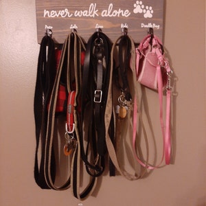 Never Walk Alone Wood Sign With Hooks Dog Leash Hook Leash Etsy Never Walk Alone Wood Sign With Hooks Dog Leash Hook Leash Etsy