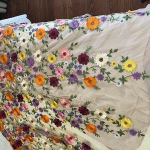 Colorful Embroidered Flowers Lace Fabric for Dress, 2022 Popular ...