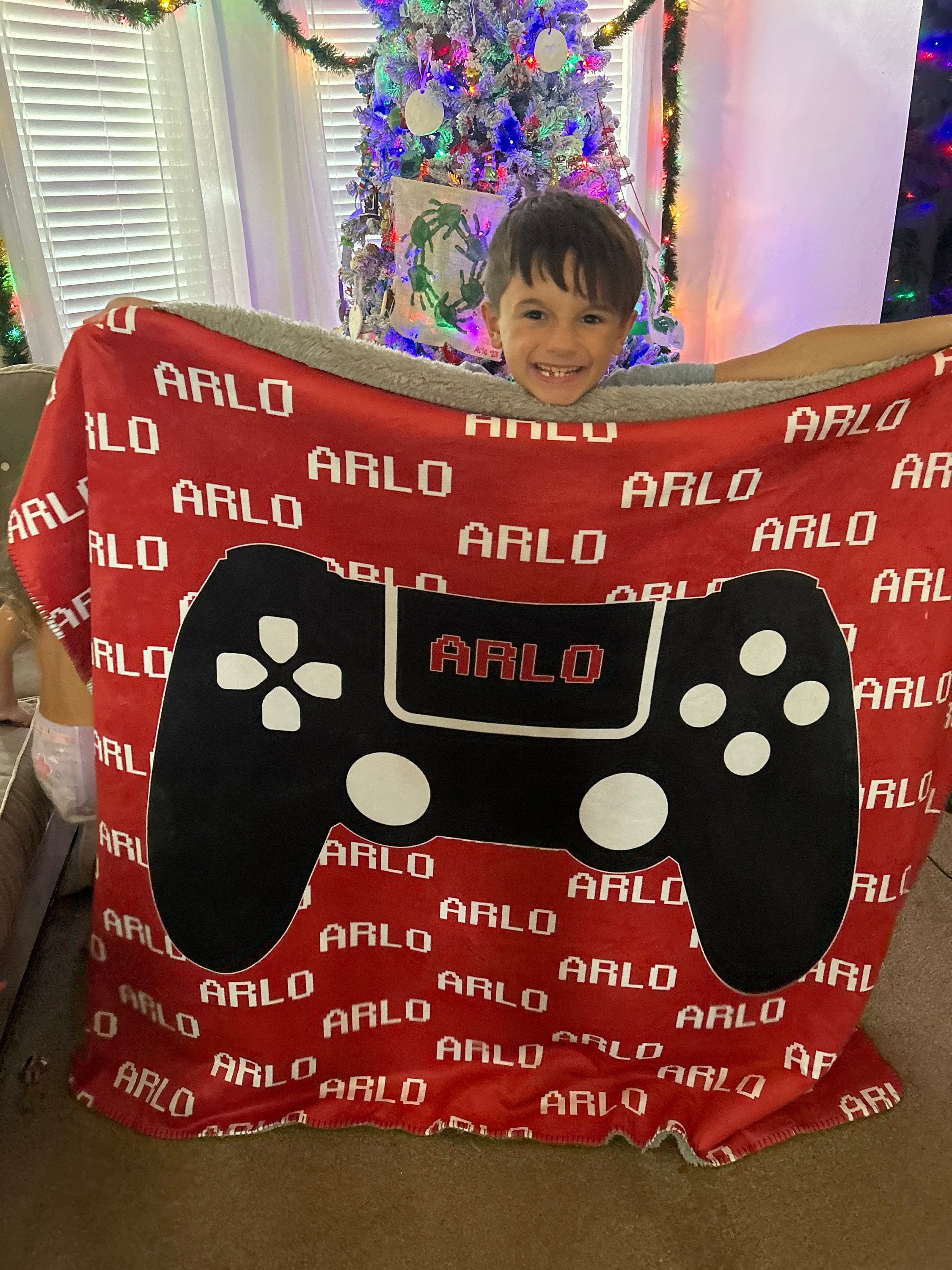 Personalized Gamer Blanket - Customizable - Super Soft - Great Gift Idea- The Lucas