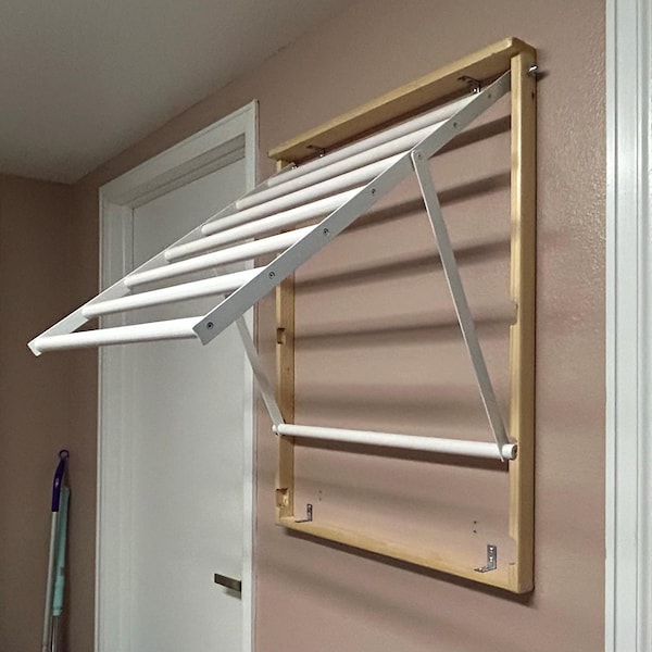 Foldable Drying Rack, Fold-up Hanging Drying Rack , Laundry Room Drying ...