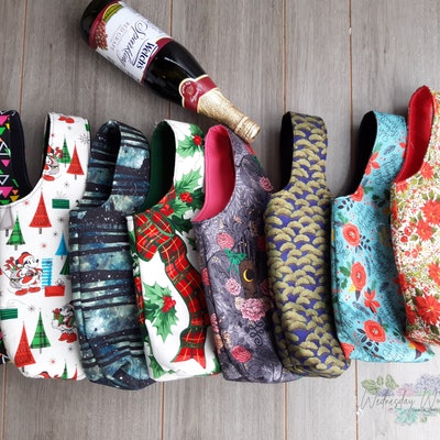 Easy No Bias Tape Wine Tote Sewing Pattern - Etsy