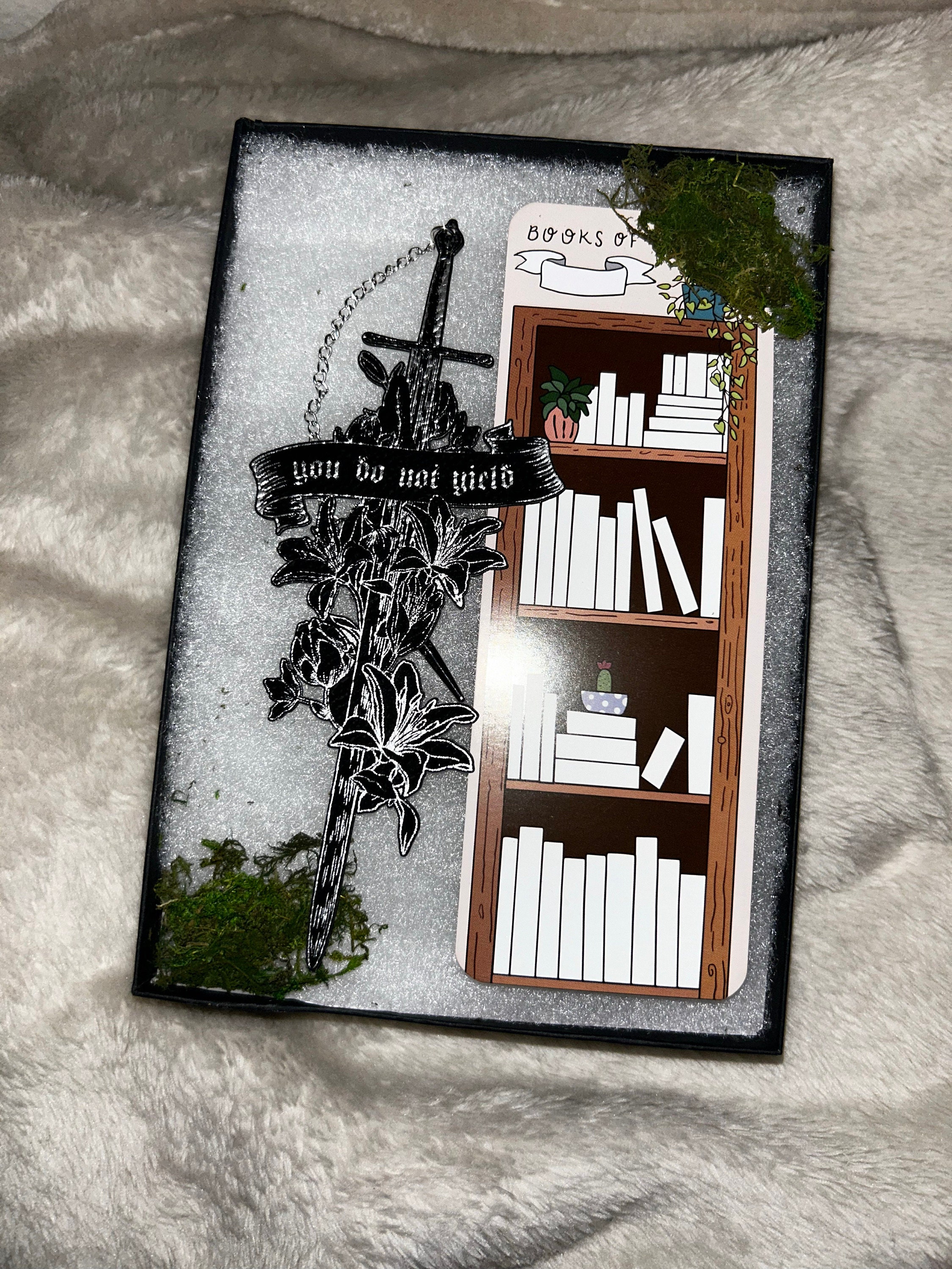 You Do Not Yield Faux Leather Bookmark, Fantasy Bookmark, Elven-Inspired Bookmark, Gift for Readers, Elf Fairy Faerie Fae Bookmark