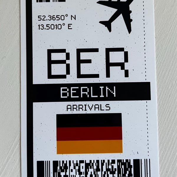 Tpa tampa florida airport boarding pass glossy sticker airport