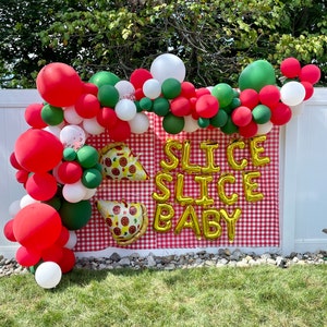 3pcs Pizza Slice Balloons, Self-Sealing Aluminum Foil Party
