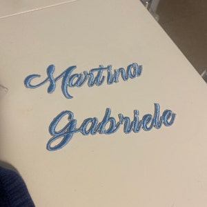 Personalized Iron On Transfer Custom Embroidered Iron-On Name Tag - Personalized 4"x1" Patch, Made In USA, FREE Shipping Embroidered Name Patch - Foto 7