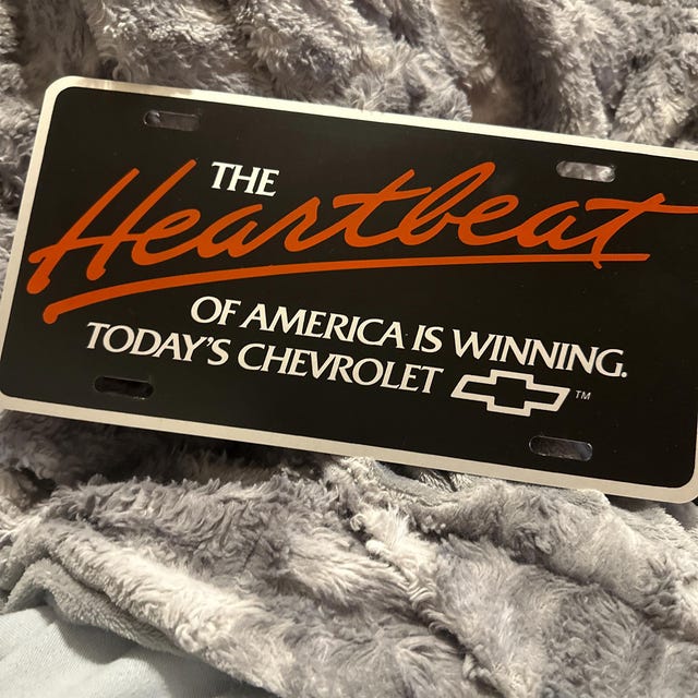 Find Chevy Heartbeat Of America Chevrolet License Plate In Commerce - Foto 4