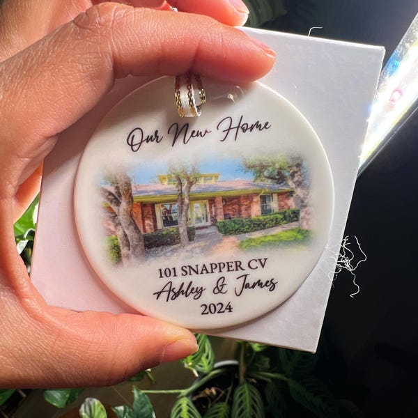 Personalized New Home Photo Ornament Couples Home Ornament For Housewarming Gift Photo Christmas