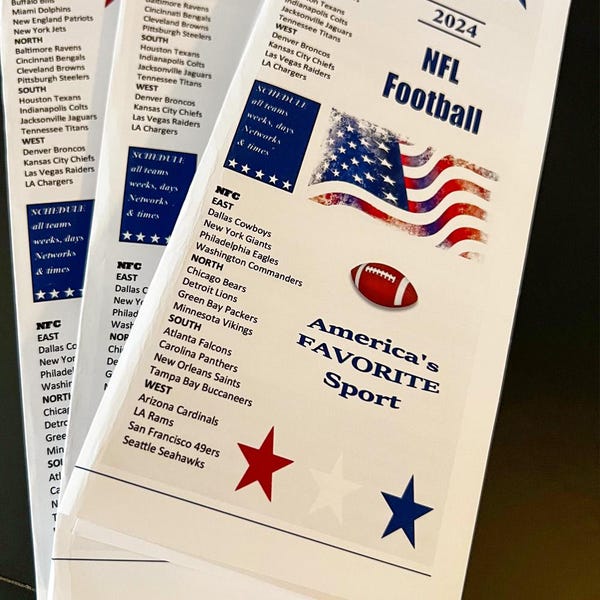 2024 NFL FOOTBALL POSTER - Etsy