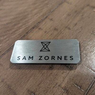 Custom Engraved Silver 'In Memory Of' Name Plate - 1"x3" Plaque For Pet Urns & Keepsakes