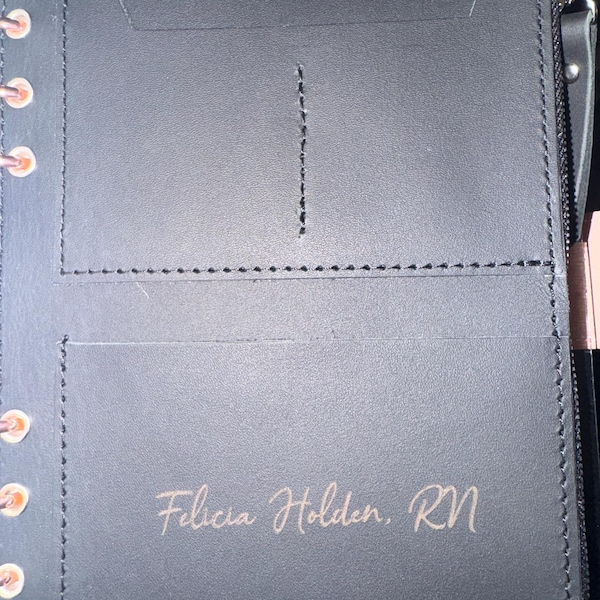 Personalized Leather Insert for A5 Binder, Planner Accessories, Custom ...