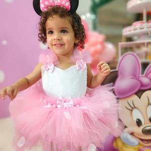 Pink and Gold Minnie Mouse Inspired Birthday Outfit for Girls - Etsy